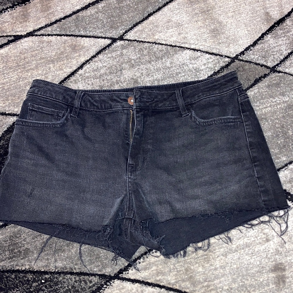 Black jeans shorts